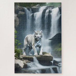 Puzzle Tigre blanc du Bengale dans la nature