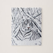 Puzzle Tigre Blanc Se Mélange En (Vertical)