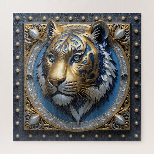 Puzzle Tigre bleu (Vertical)