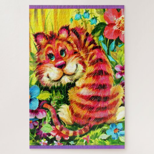Puzzle tigre coloré (Vertical)