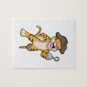 Puzzle Tigre comme pirate avec jambe en bois et main croc (Horizontal)