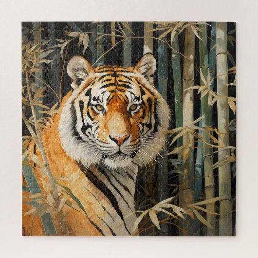 Puzzle Tigre dans la forêt de Bamboo (Vertical)