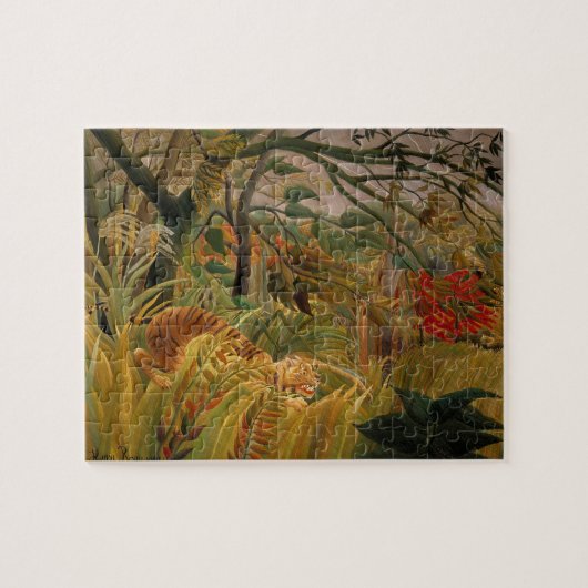 Puzzle Tigre dans une tempête tropicale par Henri Roussea (Horizontal)