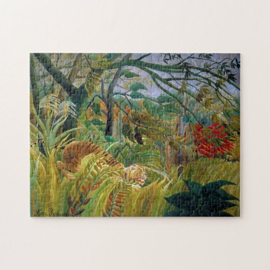 Puzzle Tigre dans une tempête tropicale, Rousseau (Horizontal)