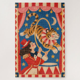 Puzzle Tigre de cirque vintage et Funhaus de Monsieur Loy