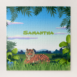 Puzzle Tigre de jungle personnalisé