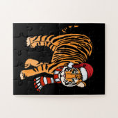 Puzzle Tigre de Noël (Horizontal)