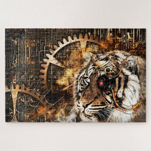 Puzzle Tigre de Steampunk (Horizontal)