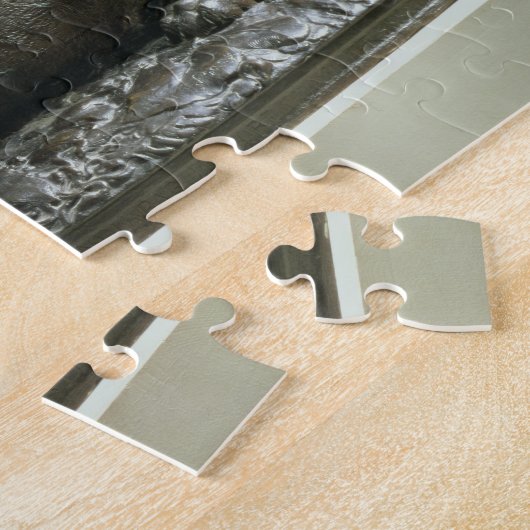 Puzzle Tigre dévorant un alligator, 1832 (bronze) (Côté)