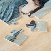 Puzzle Tigre du Bengale dans l'herbe longue avec le ciel  (Côté)