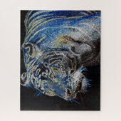 Puzzle Tigre Électrisant Dans La Nuit (Vertical)
