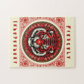 Puzzle Tigre Indépendant Rouge (Horizontal)