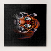 Puzzle Tigre majestueux dans le noir (Horizontal)