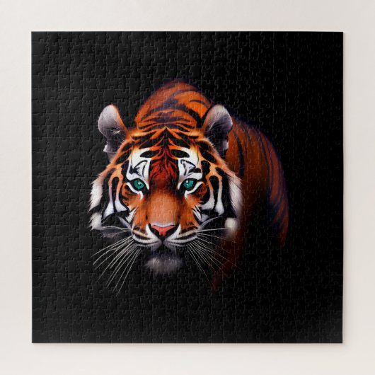 Puzzle Tigre majestueux dans le noir (Vertical)