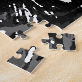 Puzzle Tigre noir blanc Pop Art (Côté)