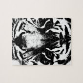 Puzzle Tigre noir et blanc (Horizontal)