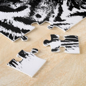 Puzzle Tigre noir et blanc (Côté)