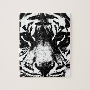 Puzzle Tigre noir et blanc