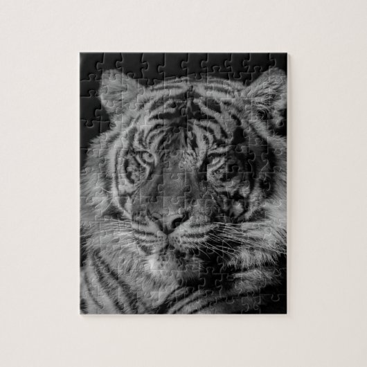 Puzzle Tigre noir et blanc (Vertical)