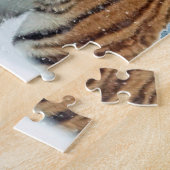 Puzzle Tigre Photo Montagnes à neige Hiver animal (Côté)