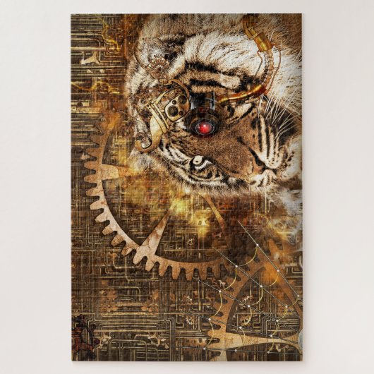 Puzzle tigre steampunk (Vertical)