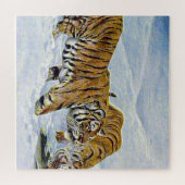 Puzzle "Tigres dans la neige" (Horizontal)