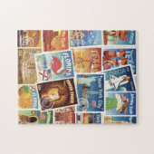 Puzzle Timbres De Postage Aux États-Unis (Horizontal)