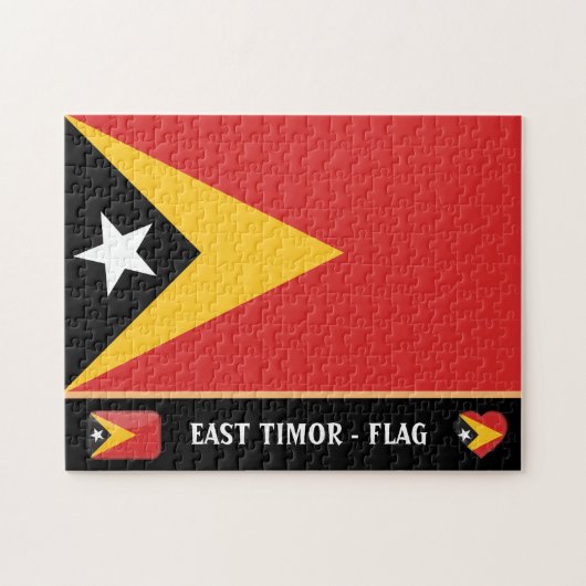 Puzzle Timor oriental Drapeau et Timorais / Timor orienta (Horizontal)