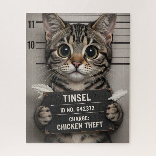 Puzzle Tinsel le chaton de Noël (Vertical)