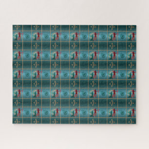 Puzzle Tir à l'arc et flèche - Motif vert