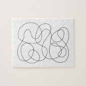 Puzzle Tirage Abstrait contemporain noir et blanc (Horizontal)