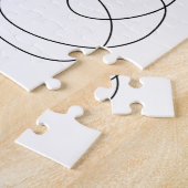 Puzzle Tirage Abstrait contemporain noir et blanc (Côté)