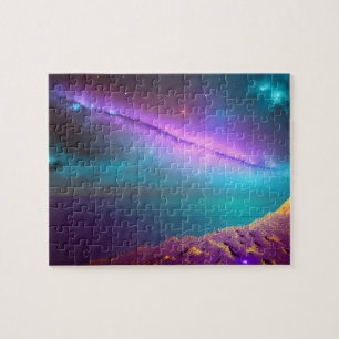 Puzzle Tirs de comète violet galactique dans l'espace ext