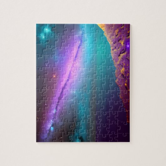 Puzzle Tirs de comète violet galactique dans l'espace ext (Vertical)