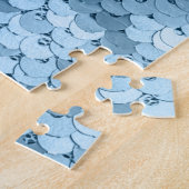 Puzzle Tissu de séquence : Séquin bleu ciel. (Côté)
