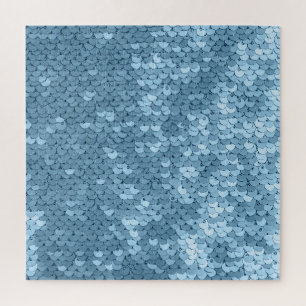 Puzzle Tissu de séquence : Séquin bleu ciel.