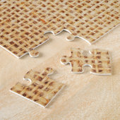 Puzzle Tissu naturel, arrière - plan texturé. (Côté)