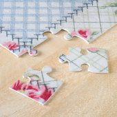 Puzzle Tissu Rose: Conception de fond élégante (Côté)