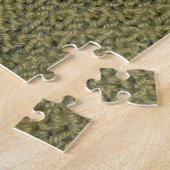 Puzzle Tissu tricoté vert : texture rapprochée (Côté)