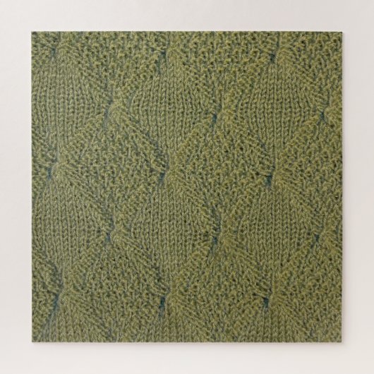 Puzzle Tissu tricoté vert : texture rapprochée (Vertical)