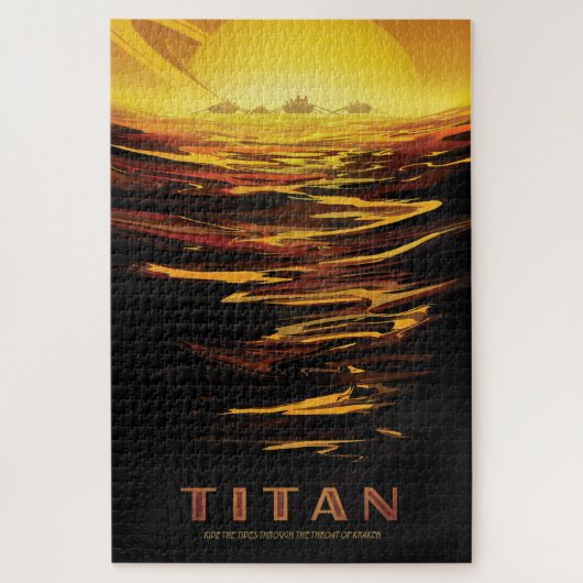 Puzzle Titan plus grande lune de la planète Saturne (Vertical)