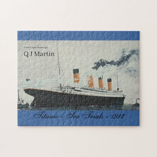 Puzzle Titanic Nom Vintage navire (Horizontal)