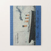 Puzzle Titanic Nom Vintage navire (Vertical)