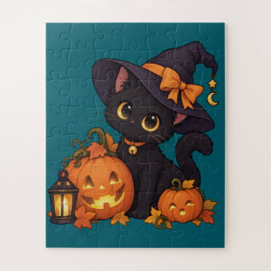 Puzzle Titre : Chat Noir Halloween