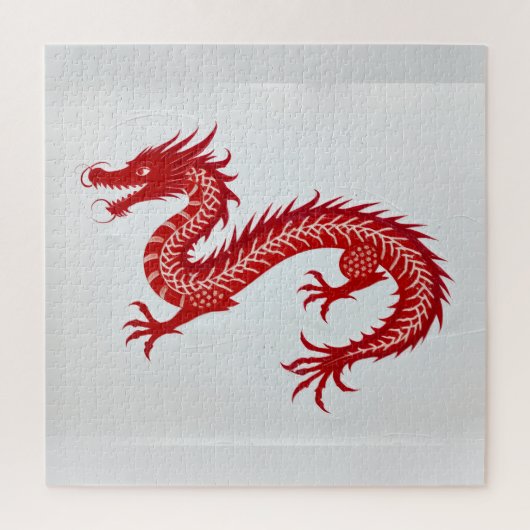 Puzzle Toile Dragon Rouge (Vertical)