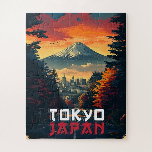 Puzzle Tokyo, Japon : Mont Fuji et Cityscape (Vertical)