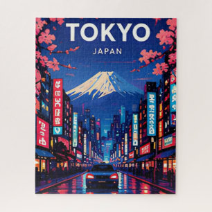 Puzzle Tokyo Japon Skyline Néon Ville Moderne Aventure