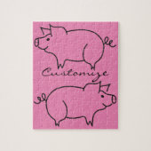 Puzzle Tonnerre d'animal de porc (Vertical)