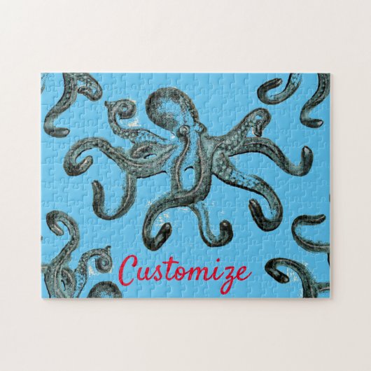 Puzzle Tonnerre octopus bleu (Horizontal)