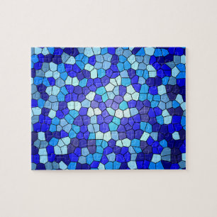 Puzzle Tons de verre de couleur bleue par Shirley Taylor